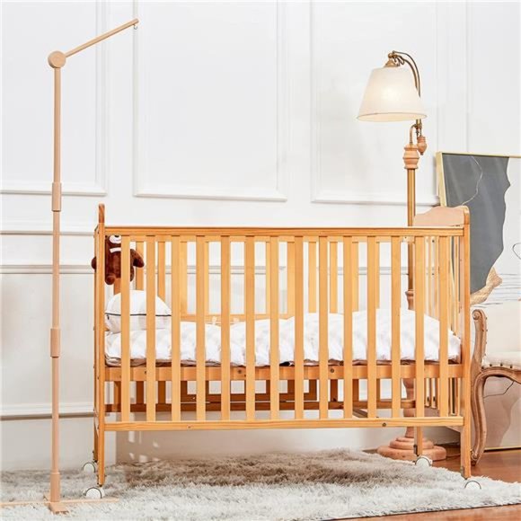 Wooden Floor-Standing Crib Mobile Arm 61 Inches, Movable Baby Mobile Hanger - Picture 6 of 6